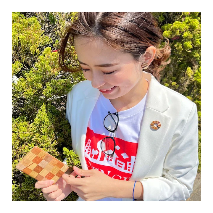 Japanese wood holder luxuriating custom card box with parquet