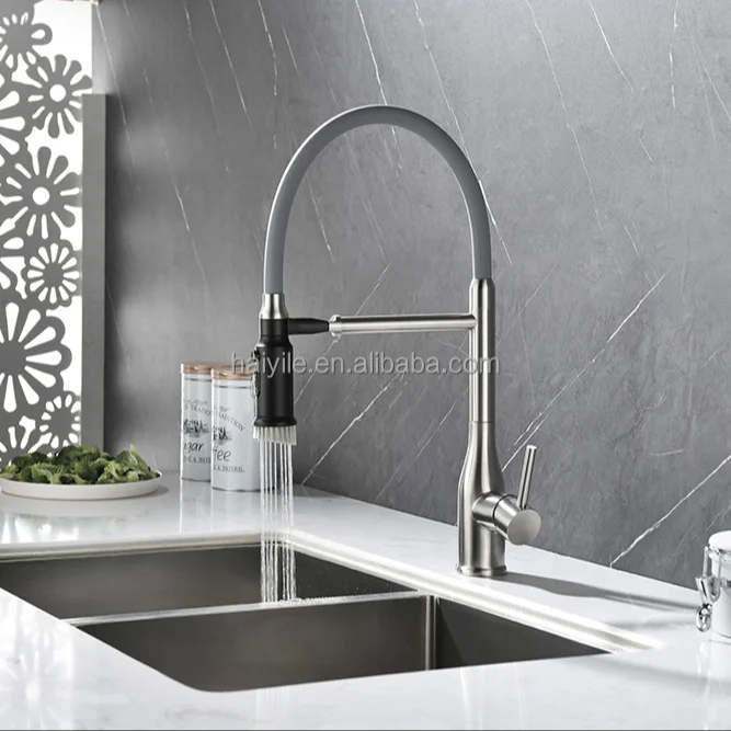 Brass brushed Dual Handle body round vintage purifier water hot cold mixer kitchen faucet 3 way kitchen faucets,