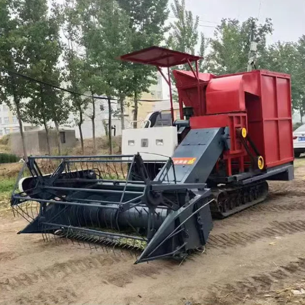 Single row silage forage harvester / Crawler type  straw feed harvester / Cotton stalk shredder cutting machine