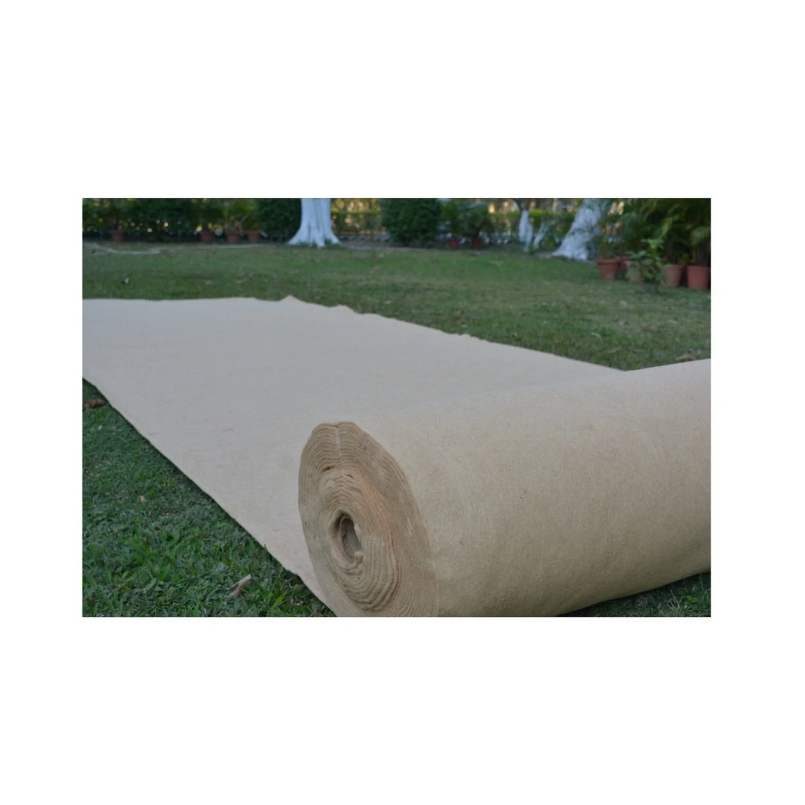Top Quality Environment Friendly 100 Percent Biodegradable Non Woven fabric Jute Felt Rolls from Indian Supplier