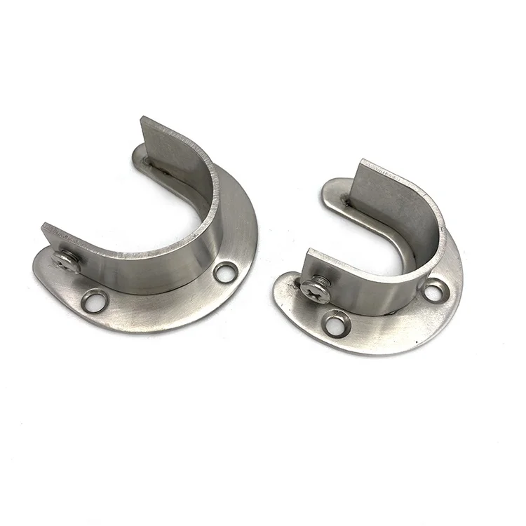 China manufacturer stainless steel wardrobe tube wall bracket