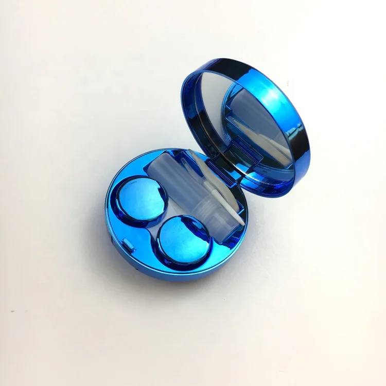 mirror styles luxury  quicksand bling style contact lenses case for contact lens accept LOGO printing A-8080