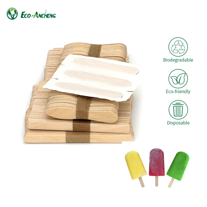 High Quality Eco-Friendly Custom Packaging Disposable Wooden Popsicle Stick Ice Cream Machine for Restaurant