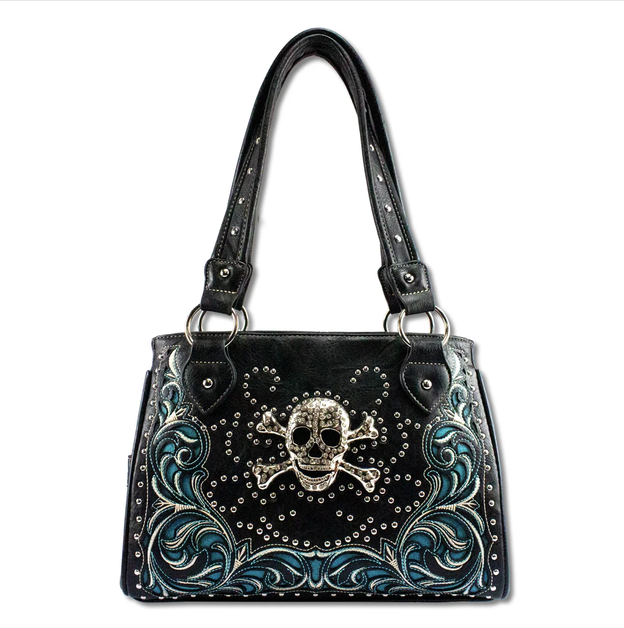 2023 новейший дизайн, украшенный черепом в западном стиле, с лазерной гравировкой, женские кошельки и сумки из искусственной кожи