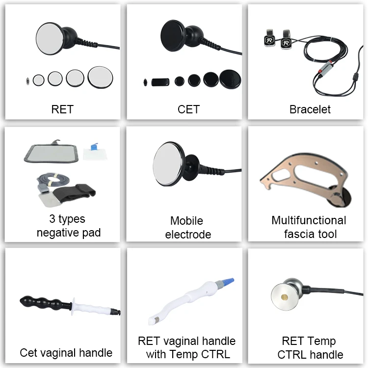 bipolar diathermy cable diathermy equipment 448khz ret cet rf physical therapy equipments tecar