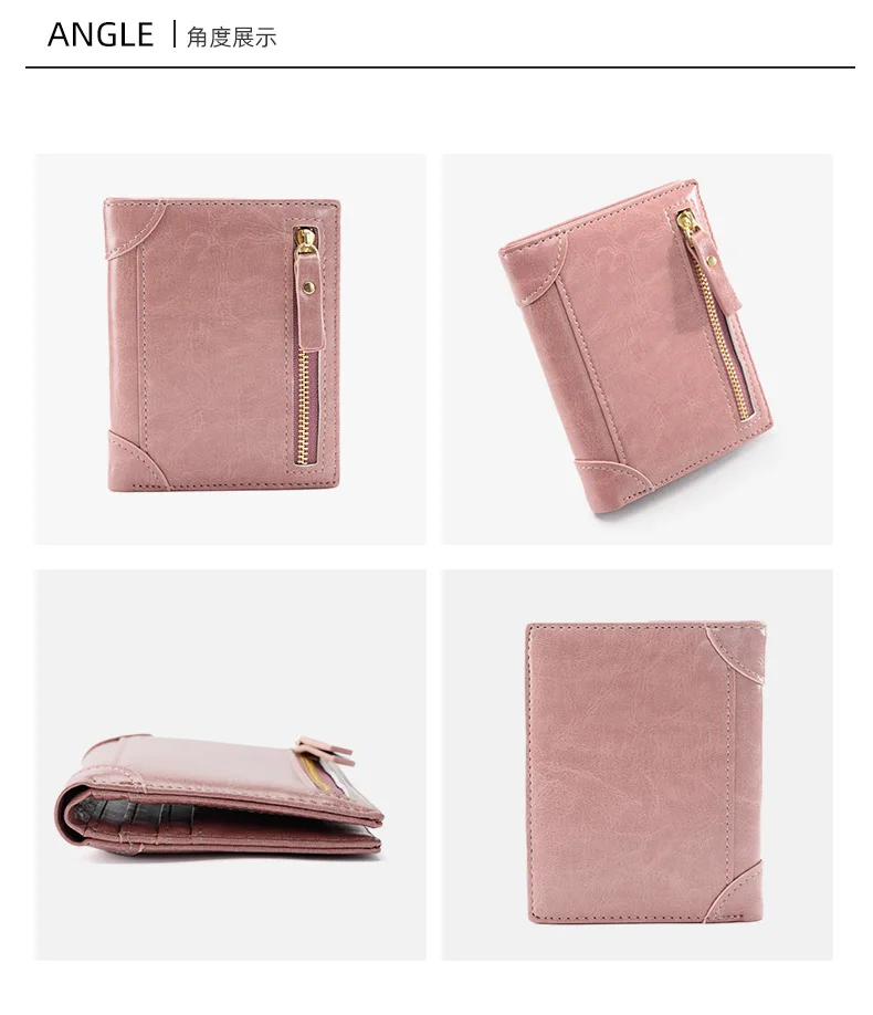 Wholesale Price Wallet Women Korean Version Pu Leather Lady Purse Wallet Card Holder Small Pocket Wallet for Girls