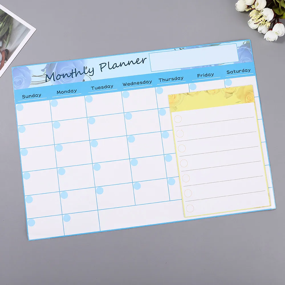 Custom fridge magnet board calendar notepad Dry erase magnetic note pad writable fridge magnet notepad