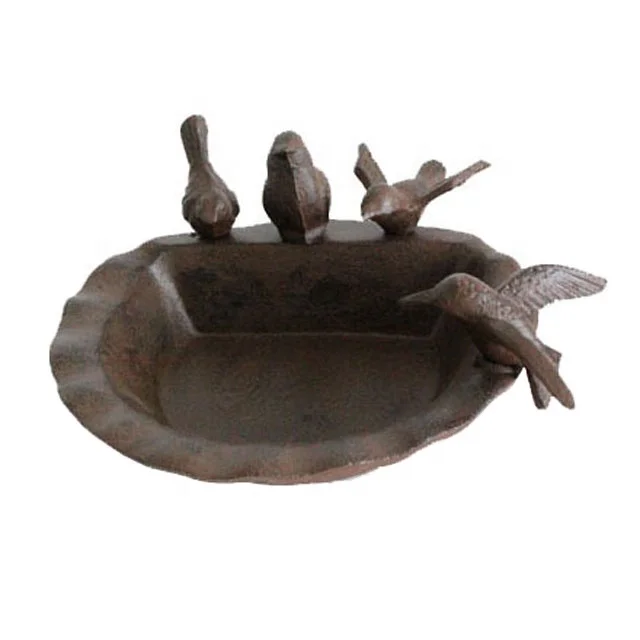 Лидер продаж чугунная кормушка для птиц нового дизайна уличная садовая декоративная металлическая античная хорошего качества