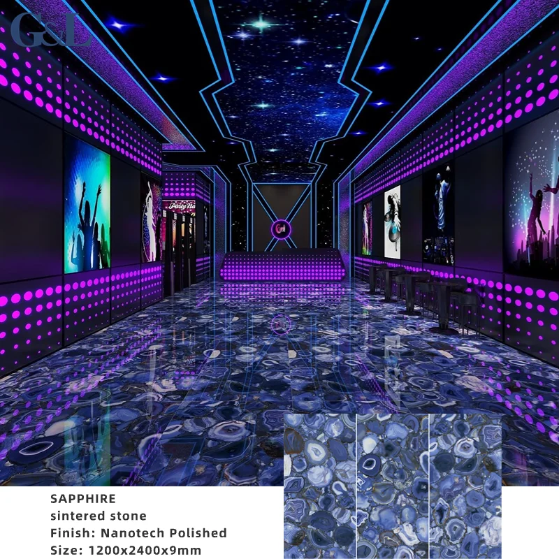 High Glossy Extra Large Slim Thin Sintered Stone Slab Polished Porcelain Glazed Wall And Floor Tiles For Ballroom