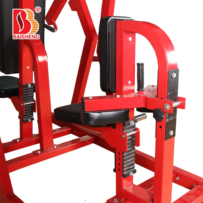 
hammer strength dual function plate loaded incline chest press and pull down machine 