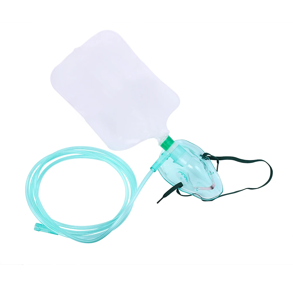 Comfortable oxygen mask with flexible reservoir bag designed for effective oxygen delivery in hospitals