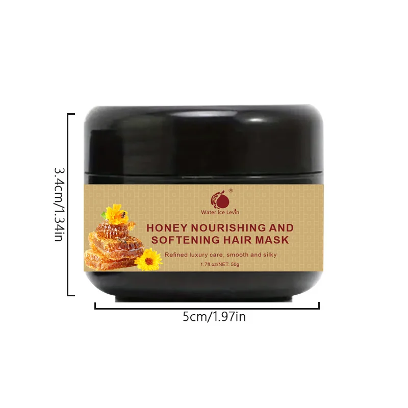 Honey Nourishing Hair Mask Softening and Moisturizing Cream for Daily Home Care 50ml Hyaluronic Acid Smooth Hair Membrane