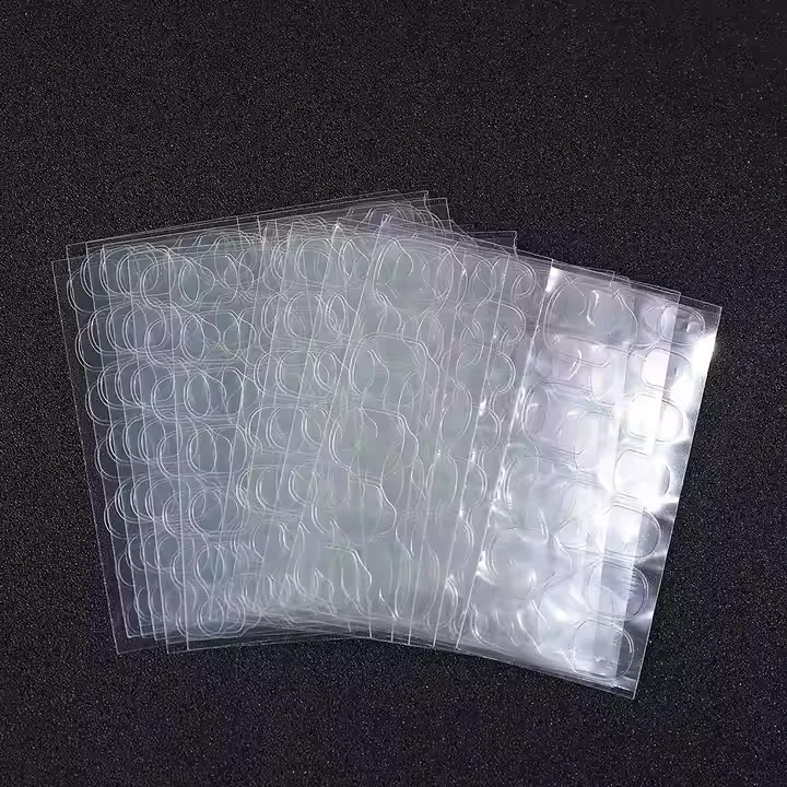 24 Sheet Transparent Double Sided False Nail Art Glue Sticker Adhesive Tape For Press On Nail False Nails Sticker Jelly Glue