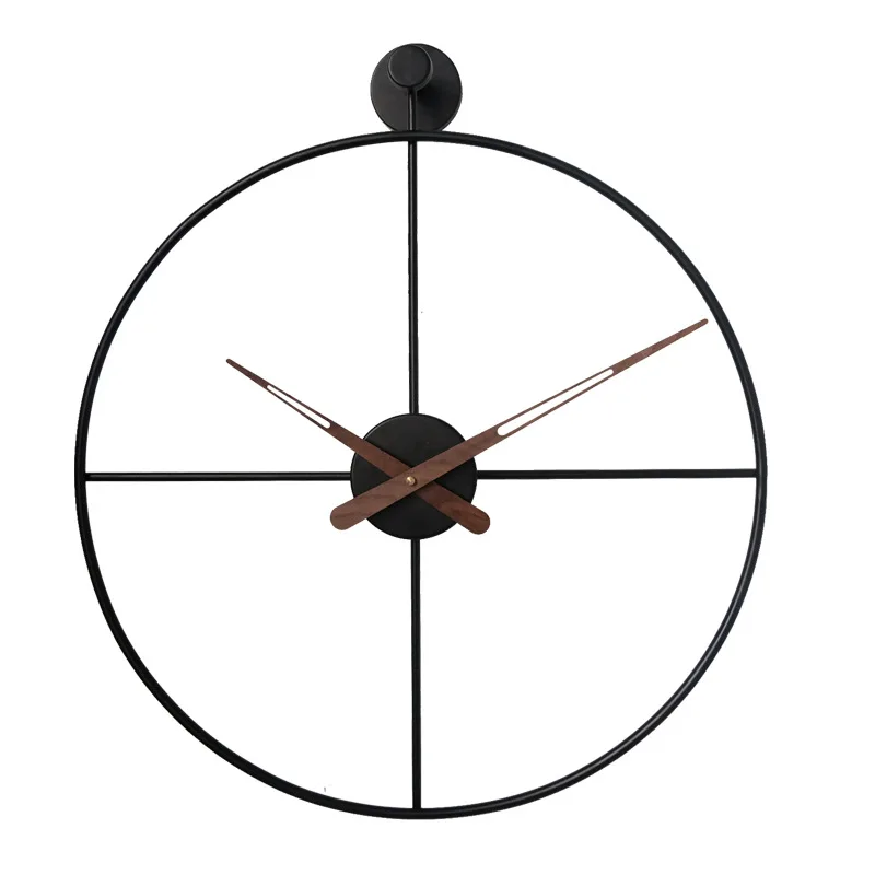 60Cm 24 Inch European Garde Modern Minimalist Extra Large Wall Clock Retro Big Round Antique Metal Art Spanish Clock Outdoor