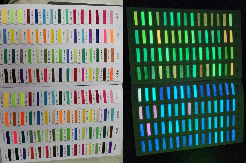 shiny neon lights glowing yarn made fashion fabrics for Halloween accessories