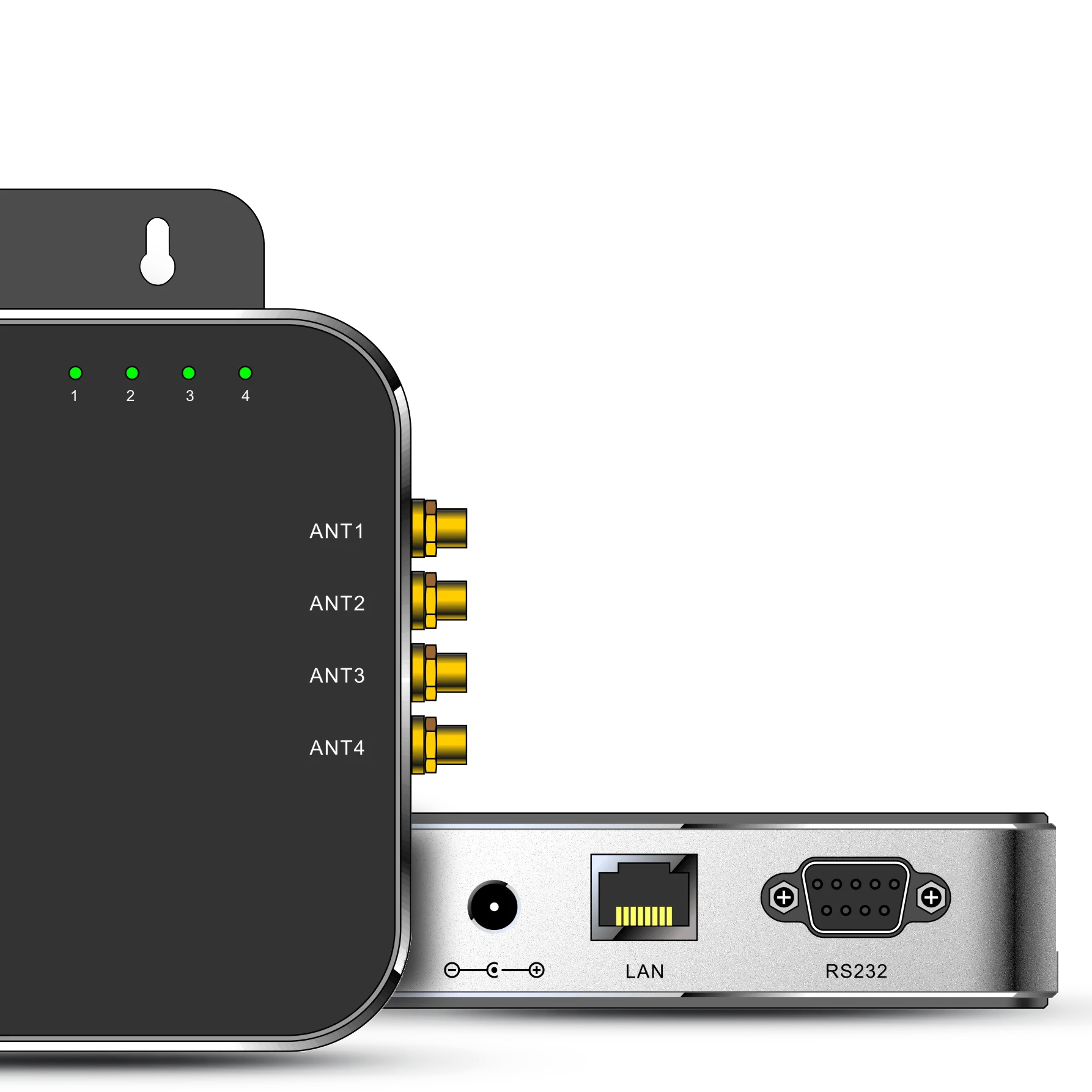 Способ сети UR4 промышленный кпк высокопроизводительный 4-х канальный фиксированной UHF rfid считыватель