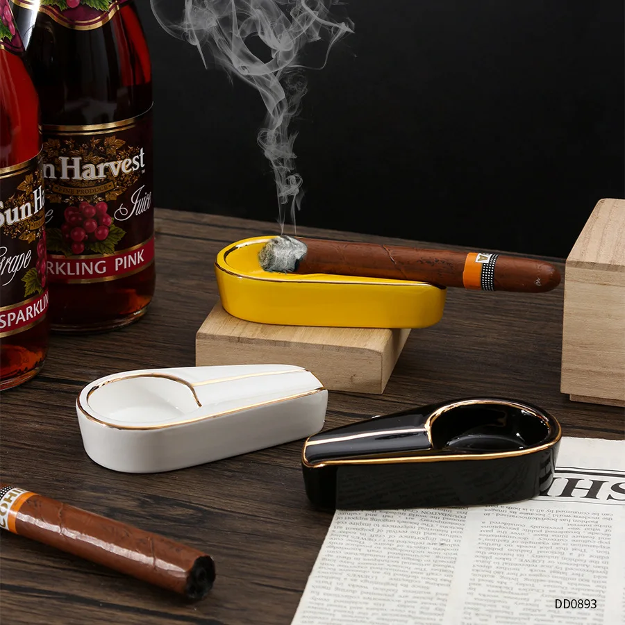 Luxury Ceramic Cigar Ashtray Portable Cigar Ashtray Accessories