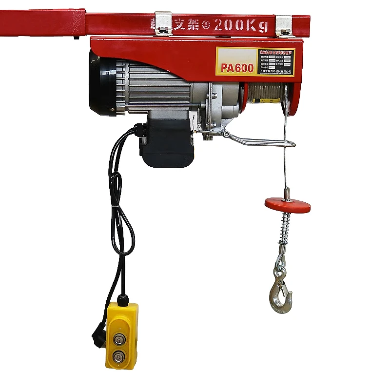 Mini Portable Electric Hoist Pa600 PA800 Pa1000 Pa1200 500kg 1ton Small Crane Electric Hoist Winch