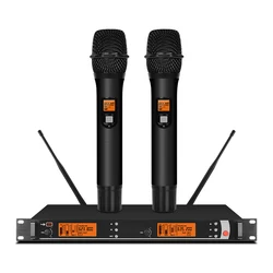 AT6100 Long Range Wireless Microphone System Handheld UHF Professional Wireless Microphones