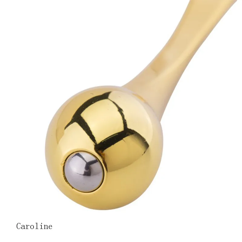 Новый фирменный крем для кожи вокруг глаз из цинкового сплава, импортная Массажная палочка, Розовый Золотой массажер, инструменты для крема для глаз