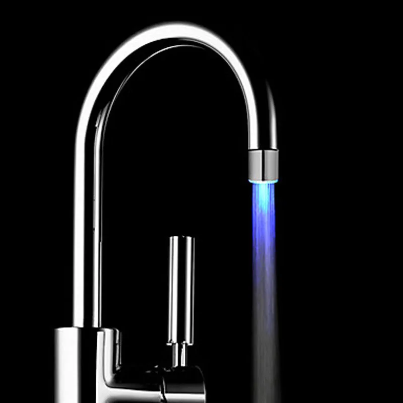 Home Color Changing No Battery Automatic Temperature Sensor Led Light Water Faucet Tap