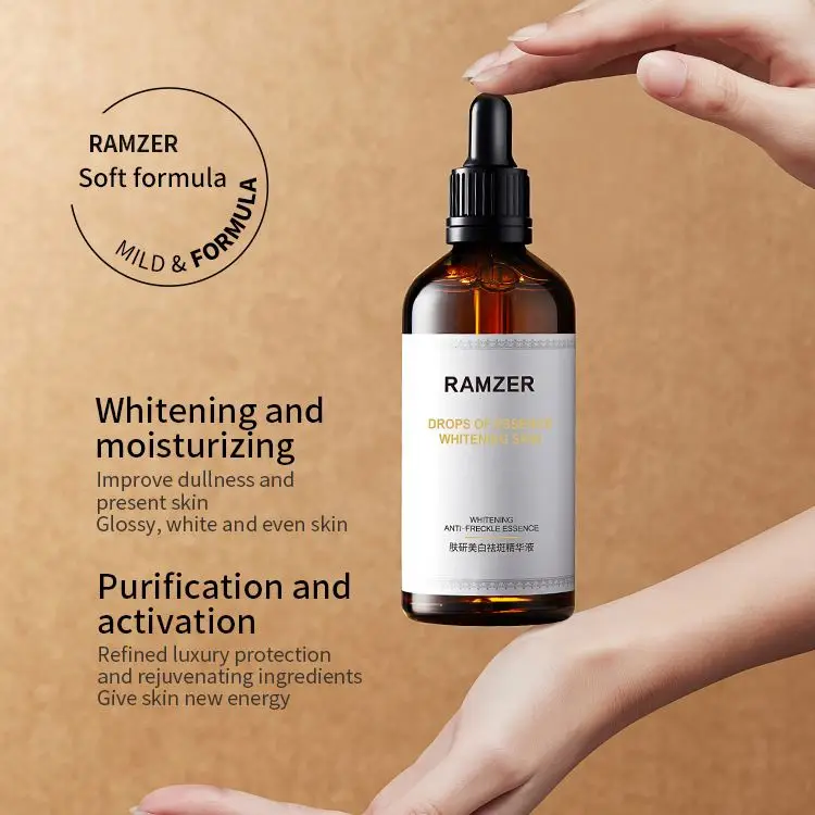 New OEM RAMZER private label nicotinamide natural whitening anti freckle wrinkle skin care moisturizing essential oil face serum