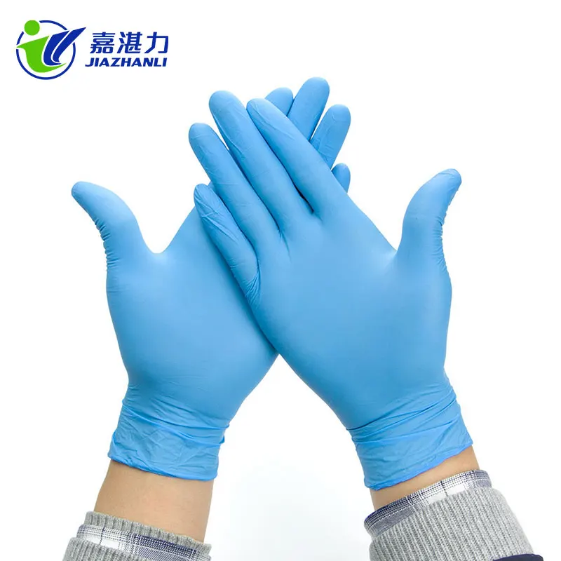 OEM Blue Color Examination Powder Free Disposable Nitrile Glove
