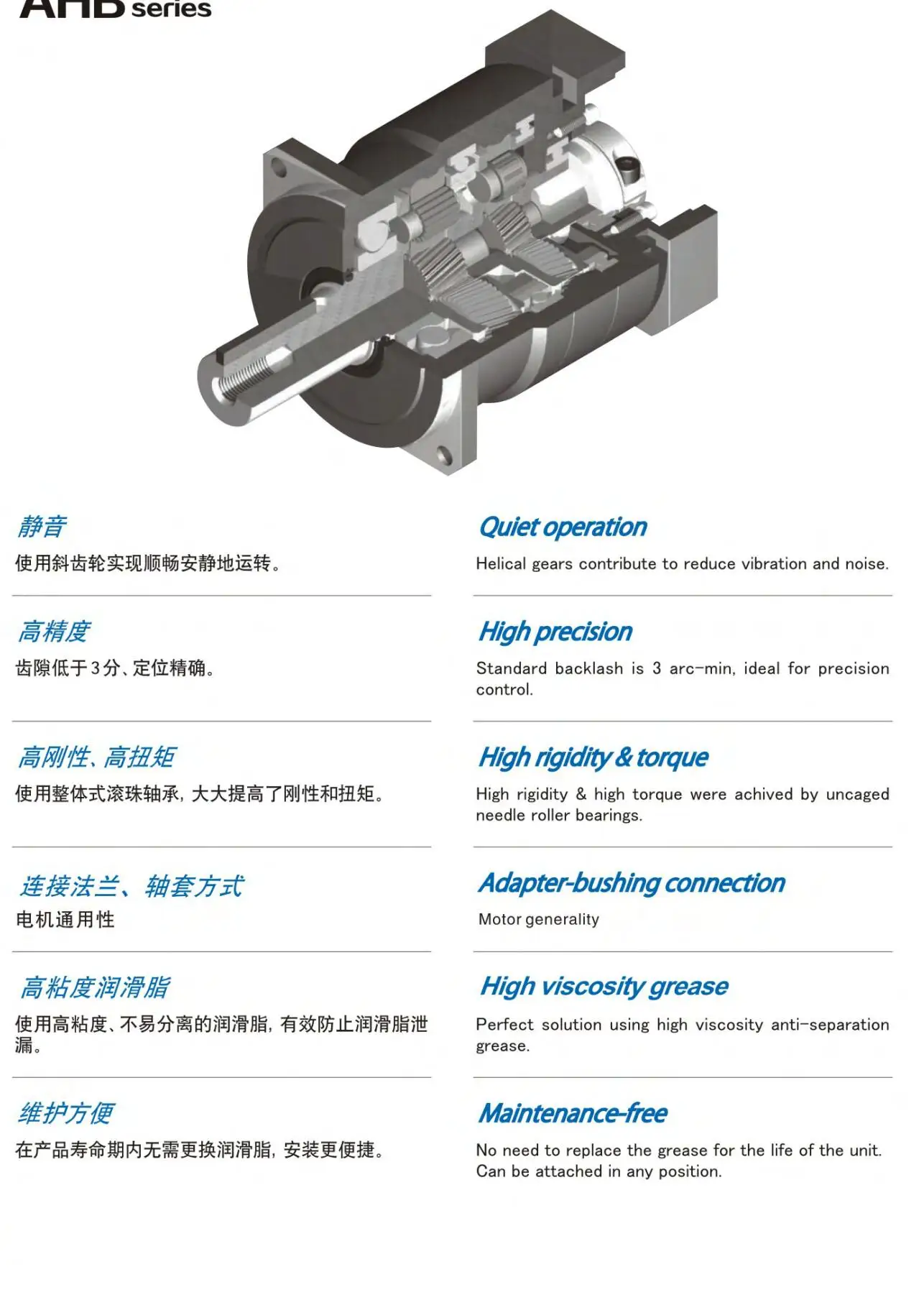 Factory 42mm Planetary Gear Reducer T-DA Manufacturer Customize with Servo motor DC 12V 24V 48V big output torque high accuracy