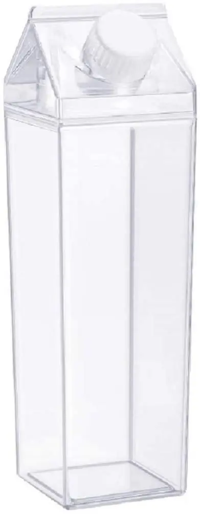 1000ml rectangle transparent bottle, plastic milk carton water bottle 1l, 1l clear bottle
