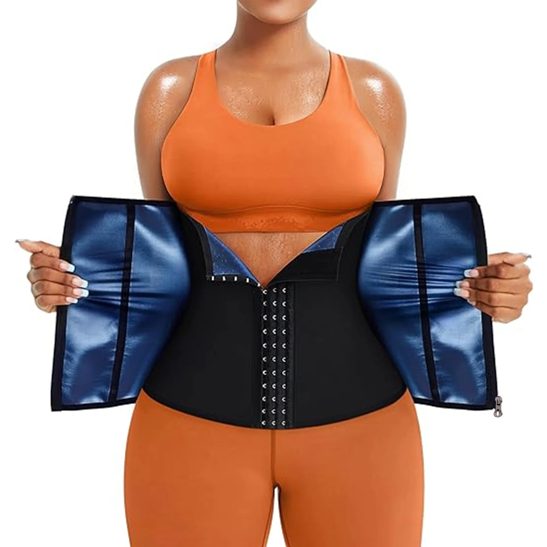 Sauna Waist Trimmer Belly Wrap Workout Sweat Band Abdominal Trainer Weight Loss Women Body Shaper Tummy Control Slimming Belt