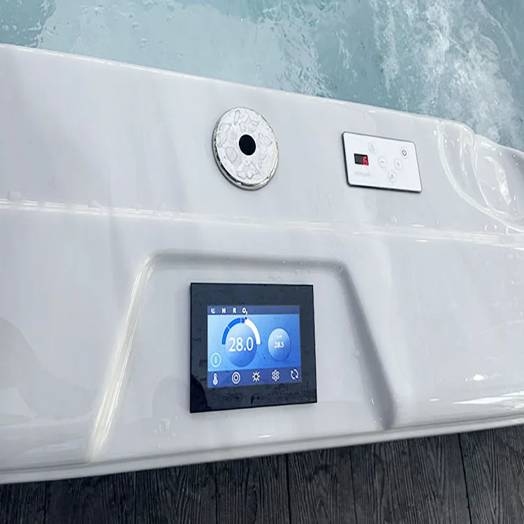 swim spa pool with cover, designed for outdoor endless jacuzzis pool swim spas
