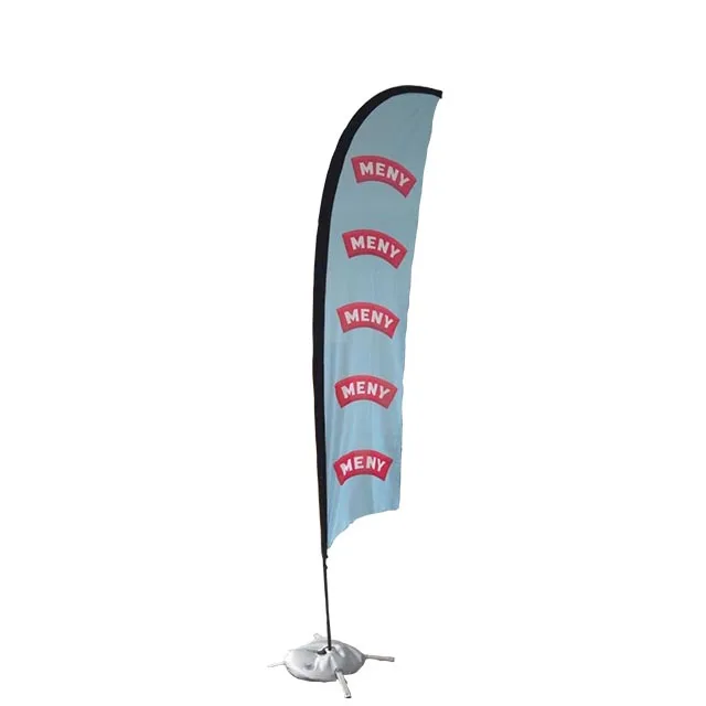 Outdoor custom printed advertising beach flags banner teardrop flags promotional feather flag