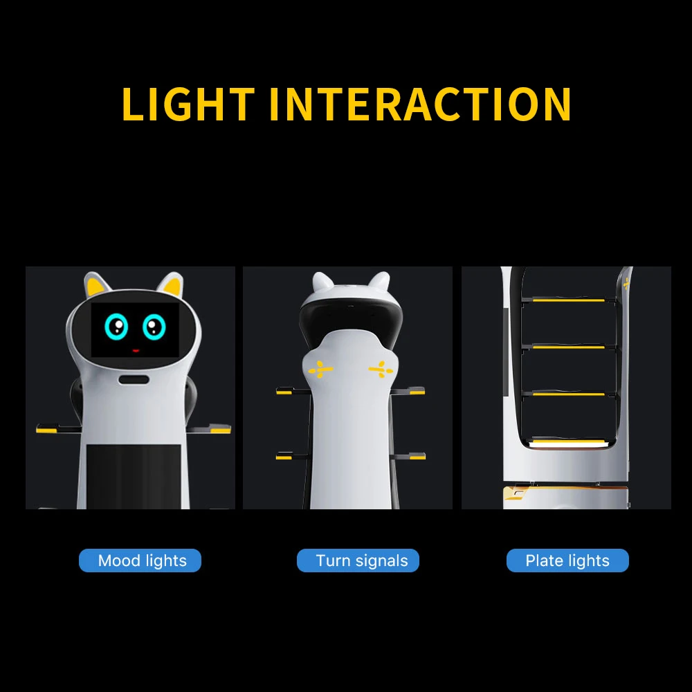 Лидер продаж, сервисные роботы, Автоматическая Доставка, пищевые коммерческие роботы, нагрузка 60 кг с 4-слойным лотком для ресторана