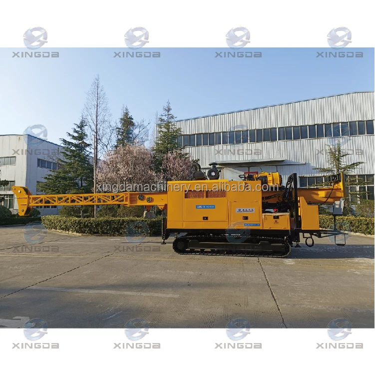XDX-8 3600m diamond core full hydraulic crawler mounted gold mining rotary wire line drilling rig for geological exploration