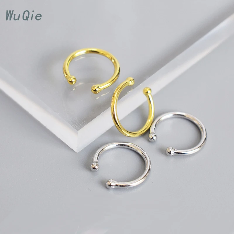 Wuqie 2020 Simple Earrings Set No Piercing Ear Wrap Silver Jewelry Gold Plated Ear Cuff