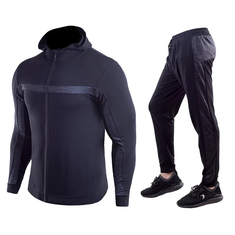 New Tracksuit mens sports suits gym running 2 piece set jacket and pants Fitness jogging suit male Bodybuilding sportswear