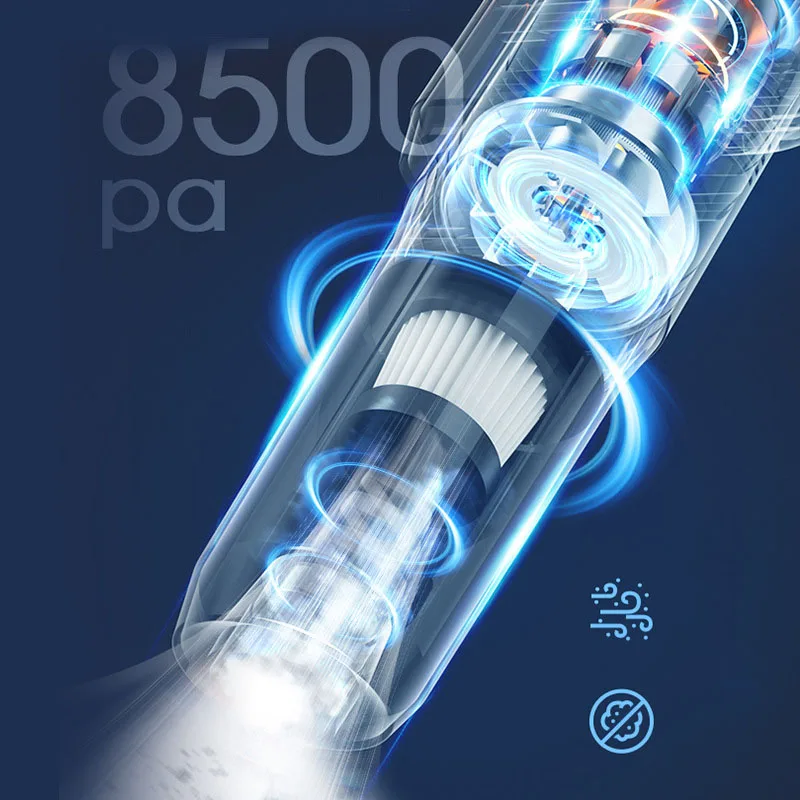 Wireless charging small household vacuum cleaner car handheld mite suction dust mop powerful portable mite removal instrument