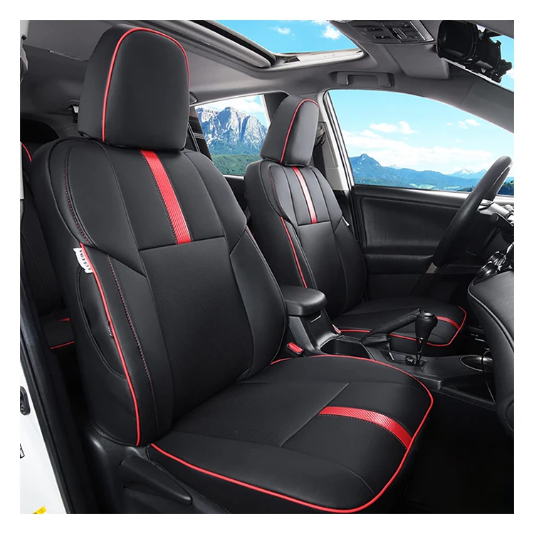 Leather Original Car Seat Covers Car Accessories Interior Decoration Custom Car Seat Cover for 2013-2022 Toyota RAV4