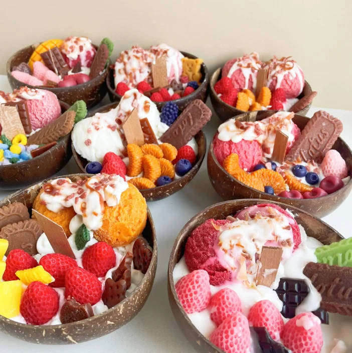 Coconut Shell Aroma Candle All Natural 100% Soy Wax Smokeless Aroma Candle