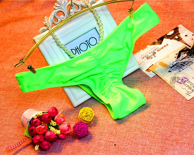 8R859 new pleated sexy pants ladies single piece Women Sexy Summer Bikini Bottom Thong T-Back Bathing G-String Swimwear