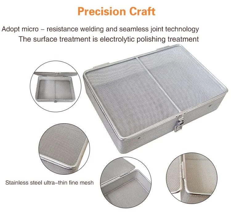 stainless steel wire mesh storage baskets Disinfection Basket for Medical Use/Production of stainless steel disinfection basket