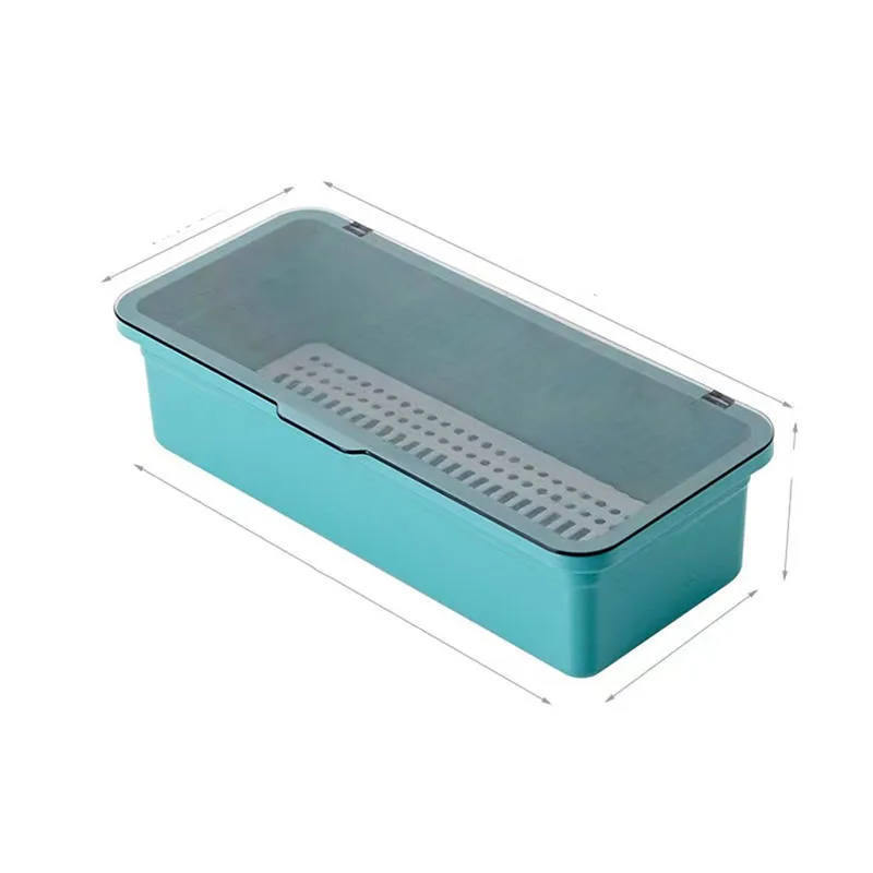 OWNSWING Rectangle Makeup Container Cosmetics Brush Beauty Blender cosmetic storage box with Lid
