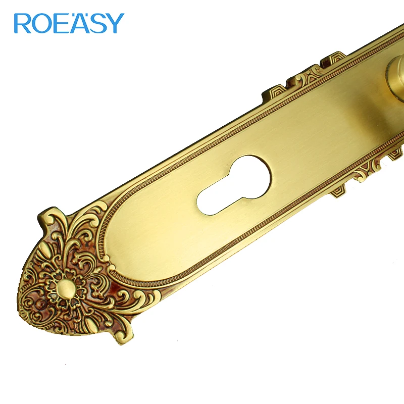  ROEASY латунный материал розово-золотая ручка дверной замок для homeGD-