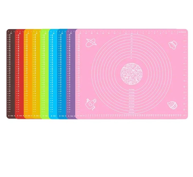 Heat Resistance Reusable Non-stick Silicone Baking Mat ,Silicone Pastry Rolling Mat for with Measurements