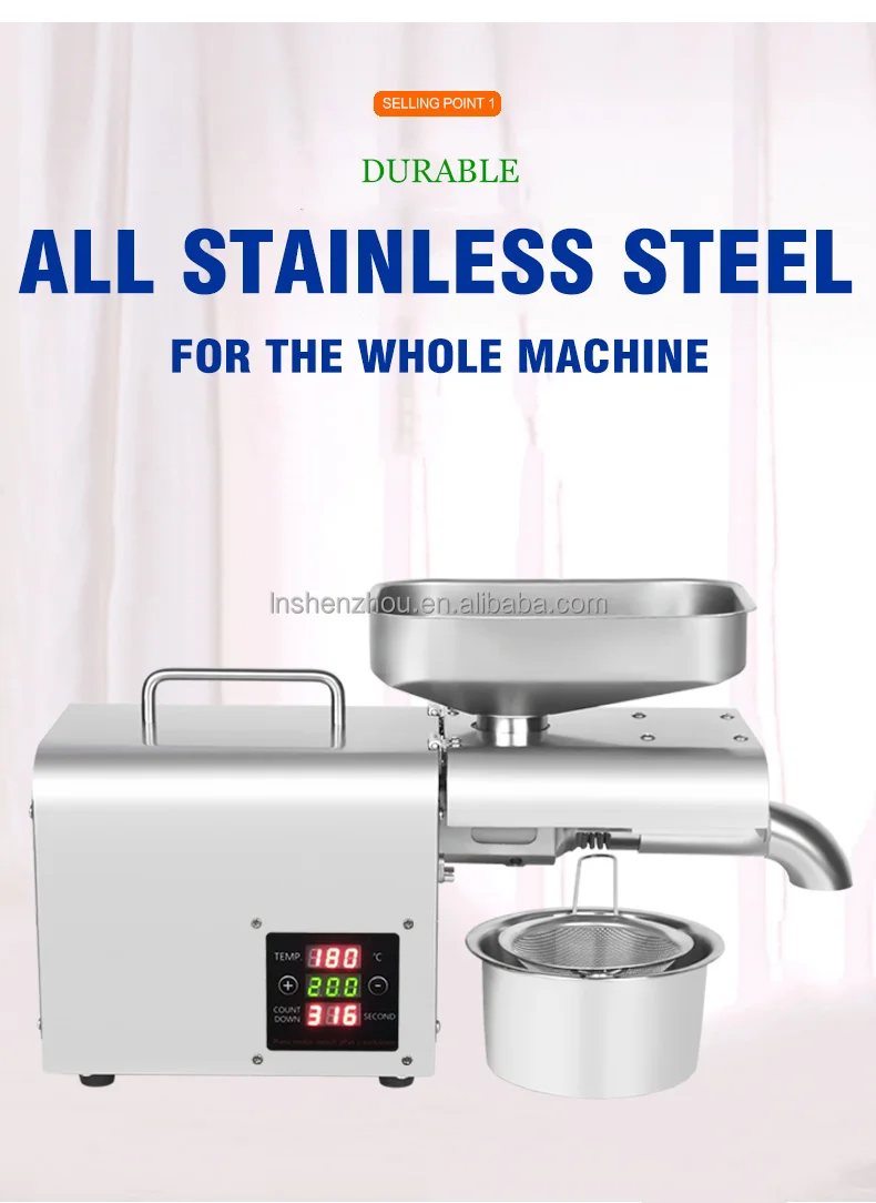 Household oil press machine Professional sacha inchi Oil Extraction Sesame Seeds Oil Press Machine Japan