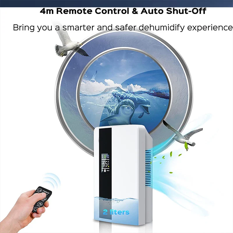 2200ml Portable Mini Dehumidifier Plastic Air Conditioner Home Quiet Basement Bathroom air dryer Dehumidifiers for home