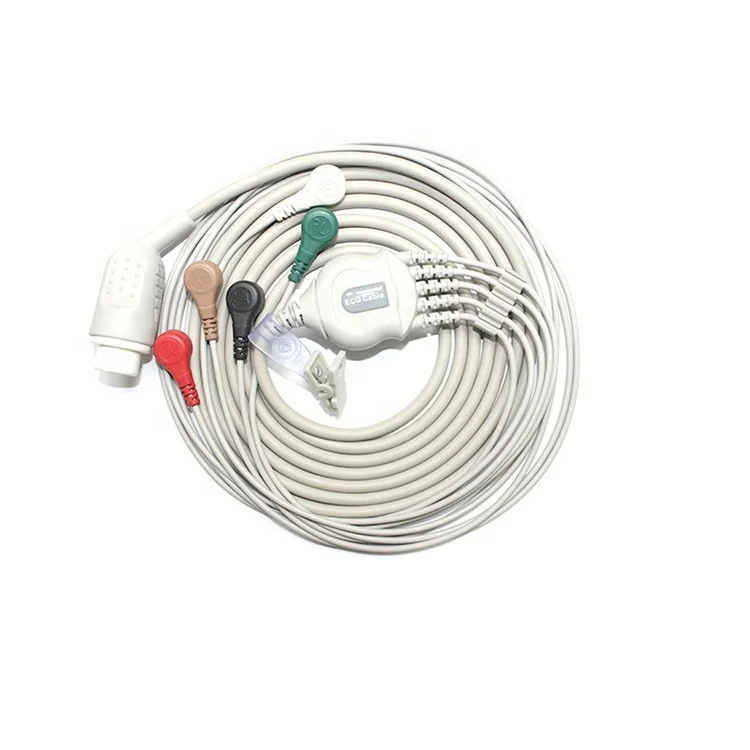 5 Lead Wires Compatible ECG Cable for Siemens MS16231/ MS16546 /MS16547 Drager monitor