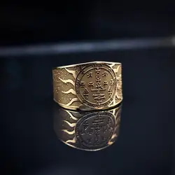 925 sterling silver Archangel URIEL Spirit of Prophesy Seal of Solomon kabbalah amulet adjustable ring kabbalah talisman angel