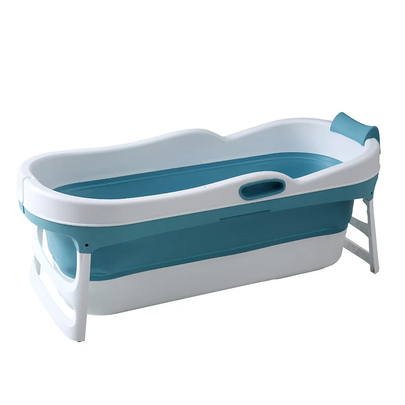 
148cm Free Standing Bathroom Folding Bucket Barrel Portable Plastic Folding Adult Bath Tub Bath Bucket 