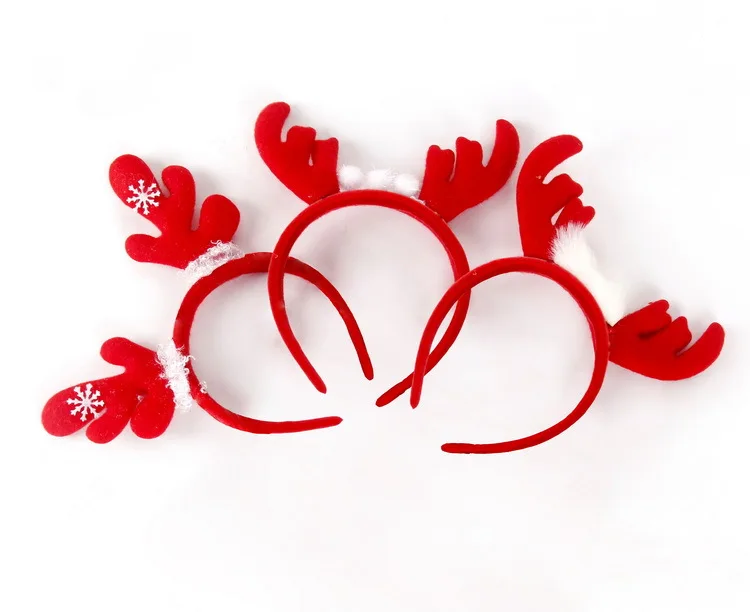 Variety Christmas Santa Headbands Reindeer Antlers Christmas Head Bands for Christmas Holiday New Years Decoration